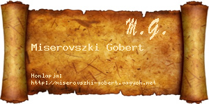 Miserovszki Gobert névjegykártya